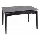 Стол обеденный SIGNAL SENTO серый лак/черный 120-180/80